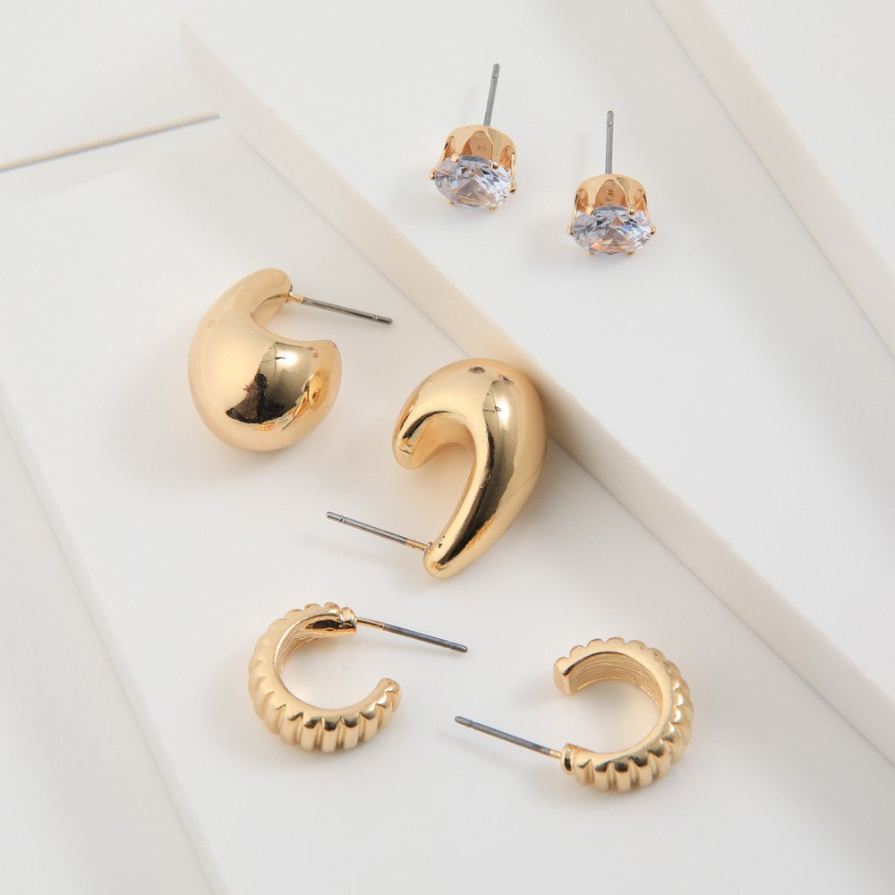 Set De Aros Zaira Dorado Humana