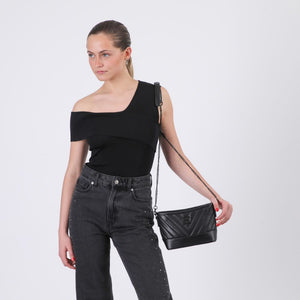 Cartera Bandolera Chely Ecocuero Negro Humana