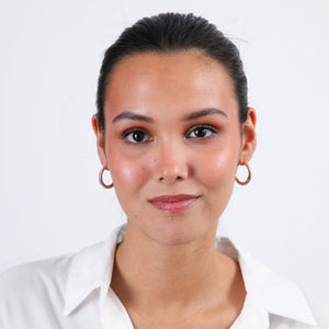 Aros Argollas Oval Dorado Tatienne