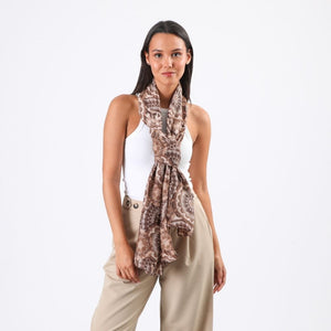 Pañuelo Estampado Pauli Mandala Beige Tatienne