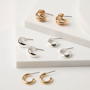 Set 4 Aros Mika Plateado Id