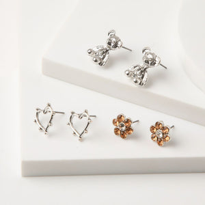 Set 3 Aros Alice Plateado Id