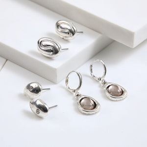 Set De Aros Auro Plateado Humana