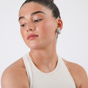 Aros clip Julieta Plateado ID