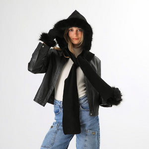 Cuello Lana René Black Humana