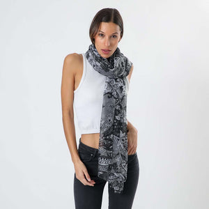 Pañuelo Estampado Deli Negro i-D