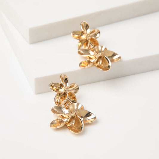 Aros Mediano Flowered Psychodelia Dorado Tatienne