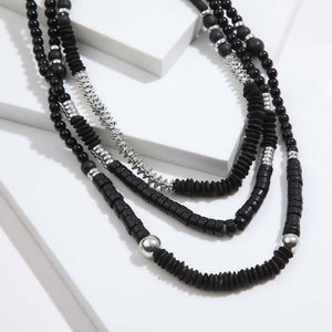 Collar Largo Almería Negro Humana