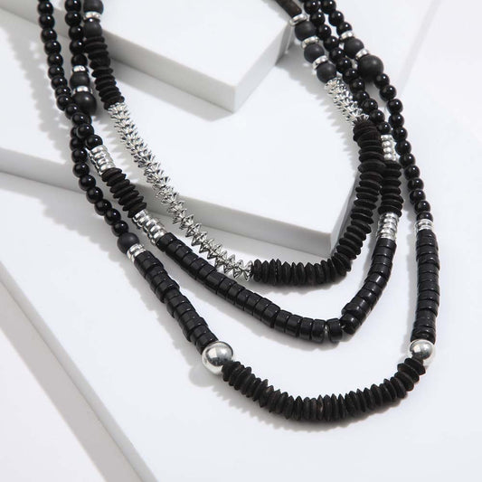 Collar Largo Almería Negro Humana
