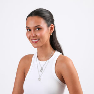 Collar Corto Starlight Plateado Humana