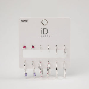 Aros Set Lisa Plateado i-D