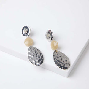 Aros Largo Plumeria Beige Humana