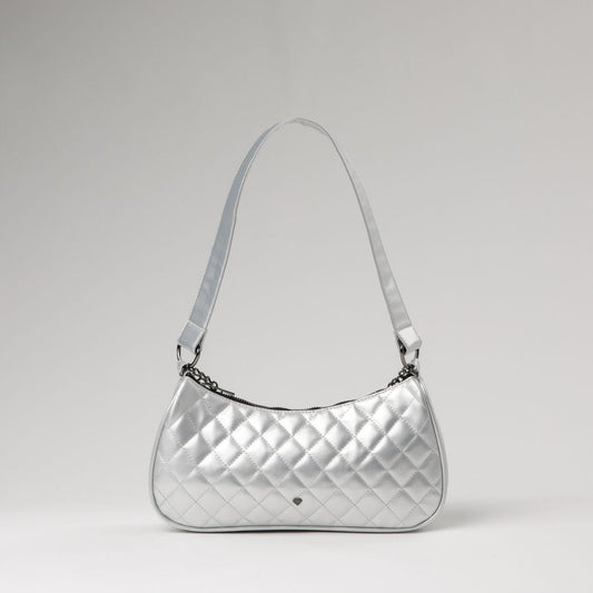 Cartera Hombro Arles Silver Plateada