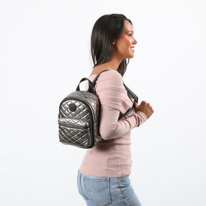 Mochila Noelle Plateado I-D