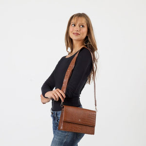 Cartera Cruzada Colette Camel I-D