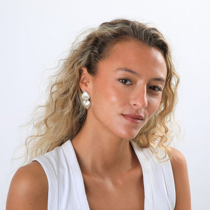 Aros Pegados Gala Plateado Tatienne