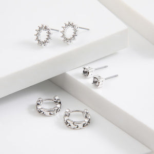 Set De 3 Aros Circles Plateado Humana