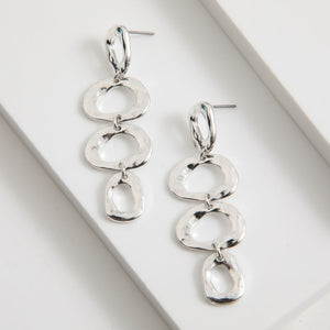 Aros Largo Mona Plateado Tatienne