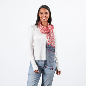 Pañuelo Estampado Taray Rosado I-D