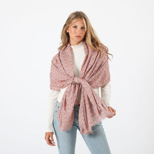 Pañuelo Estampado Craspedia Rojo I-D