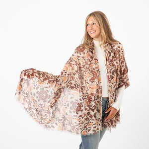 Pañuelo Estampado Amarilis Beige I-D