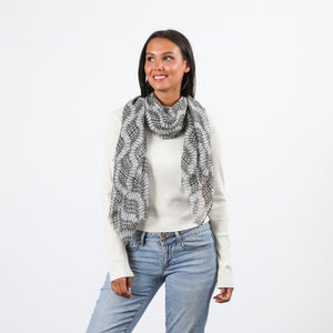 Pañuelo Estampado Lila Gris I-D