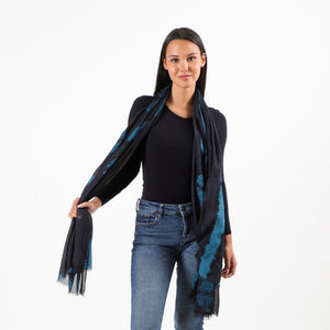 Pañuelo Estampado Diamela Negro I-D