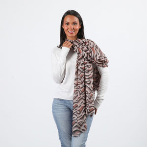 Pañuelo Estampado Rusco Rosado I-D