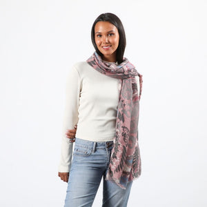 Pañuelo Estampado Silene Gris I-D