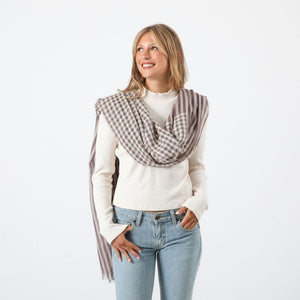 Pañuelo Estampado Veigelia Rosado I-D