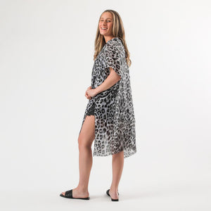 Kimono Abierto Leopard Gris Id