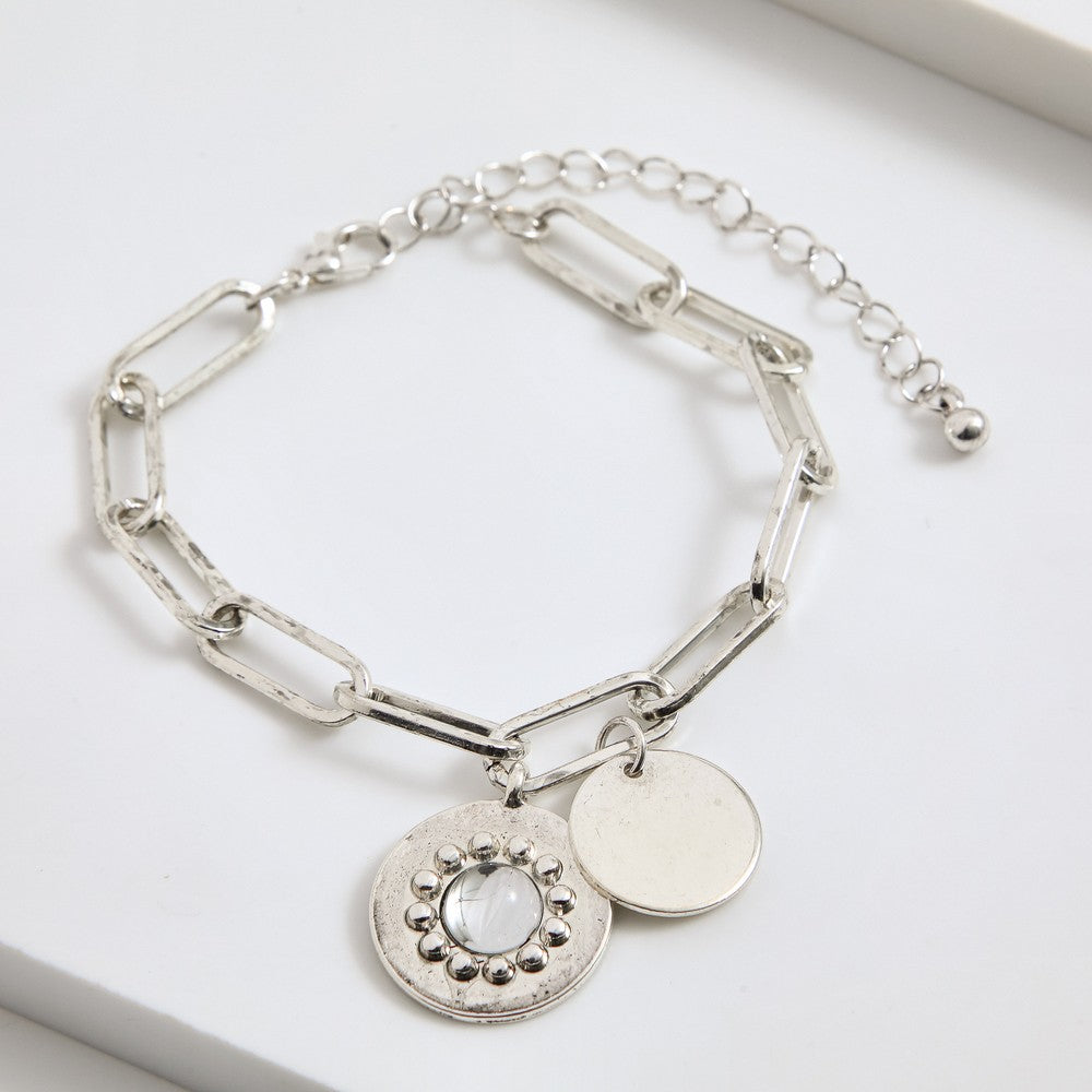Pulsera Blanda Mira Plateado I-D