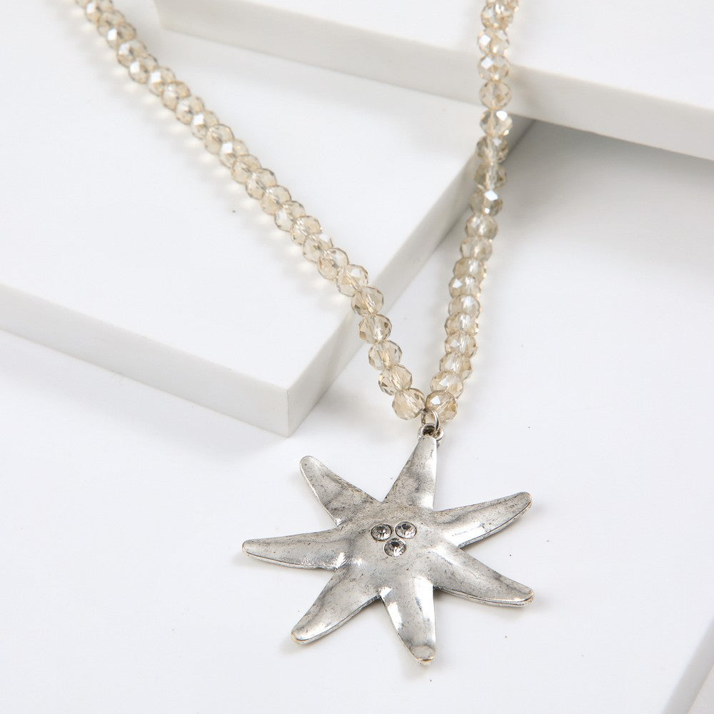 Collar Corto Azur Plateado Humana
