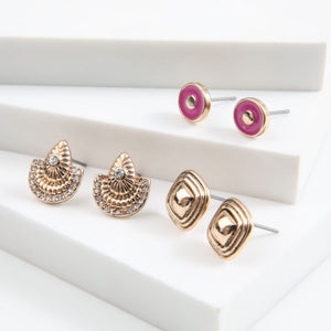 Set De 3 Aros Multi Dorado Tatienne