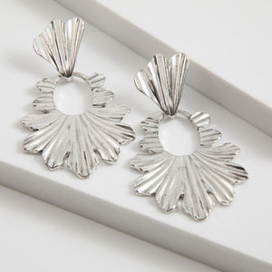 Aros Mediano Ginkgo Plateado Tatienne