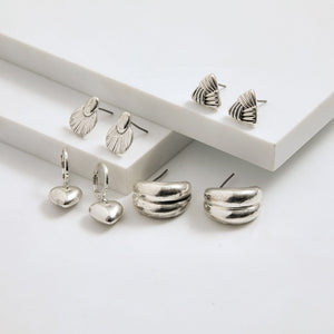Set De Aros Iris Plateado I-D