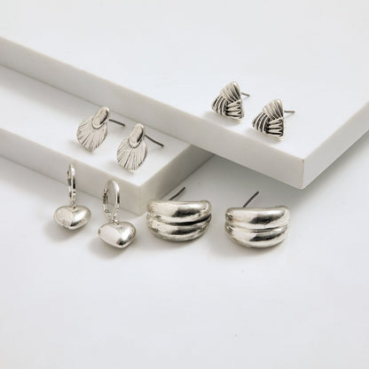 Set De Aros Iris Plateado I-D