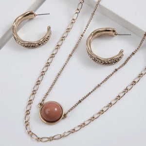Collar + Aro Turín Dorado i-D