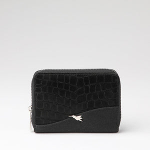 Billetera mediana Rolf Ecocuero croco negro Tatienne