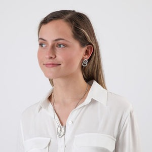 Set Collar y Aros Leaf Plateado Tatienne