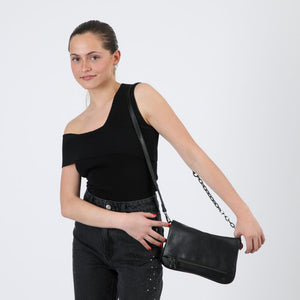 Cartera Bandolera Delia Ecocuero Negro Humana