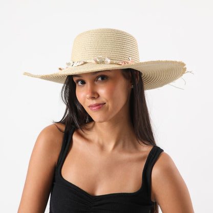 Sombrero Conchas Beige