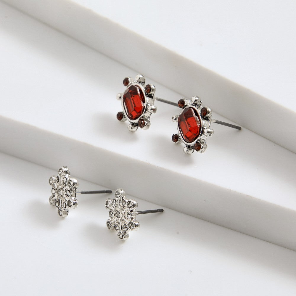 Set De Aros Marta Plateado I-D