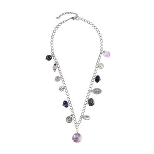Collar Corto Plateado Love Humana