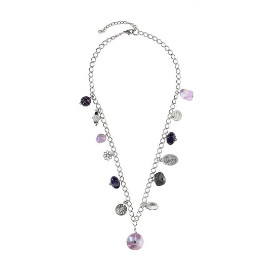 Collar Corto Plateado Love Humana