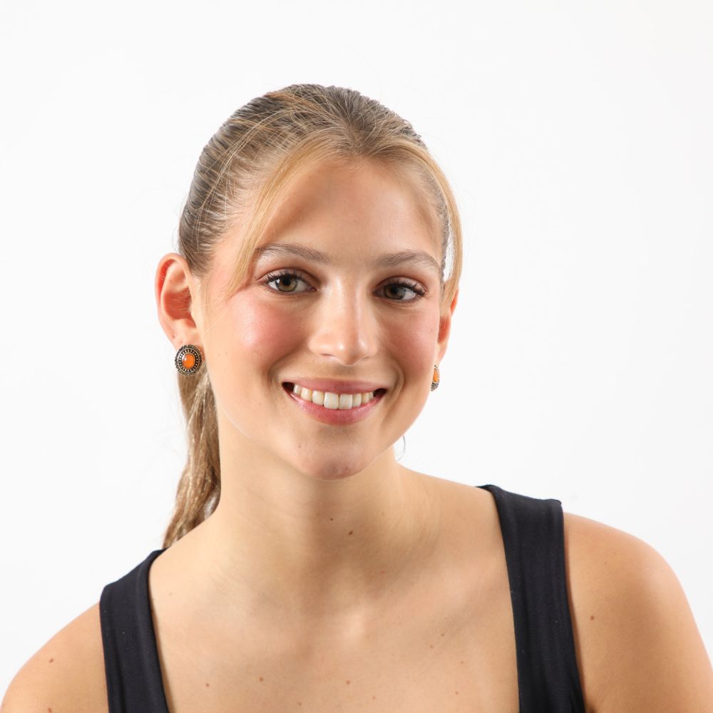 Aros Clip Apricot Crush Dorado Tatienne