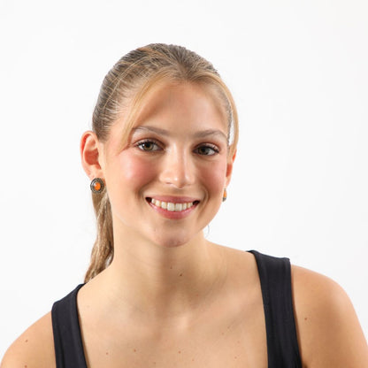 Aros Clip Apricot Crush Dorado Tatienne