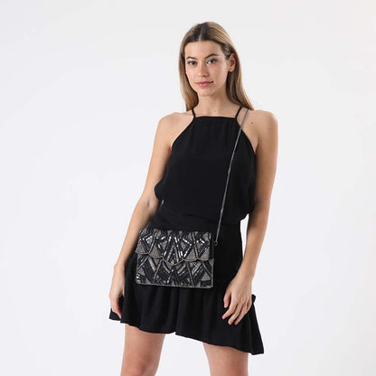 Clutch Trama Negro Humana