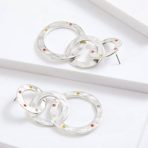 Aros Medianos Uxia Plateado I-D