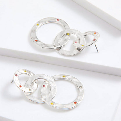 Aros Medianos Uxia Plateado I-D